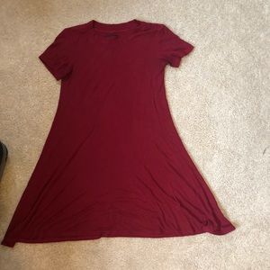 Red t shirt dress